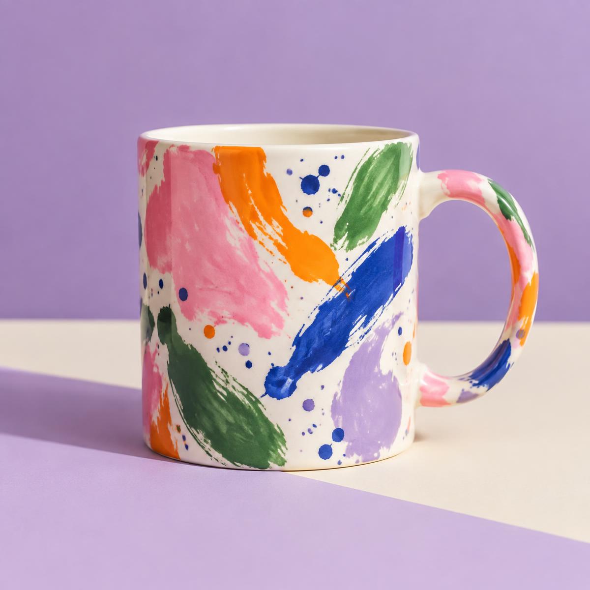 Colour Splash Mug in a colour-block studio setting